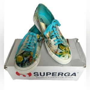 Superga Women's Colorful Sneakers with Blue Laces . Size 9,5